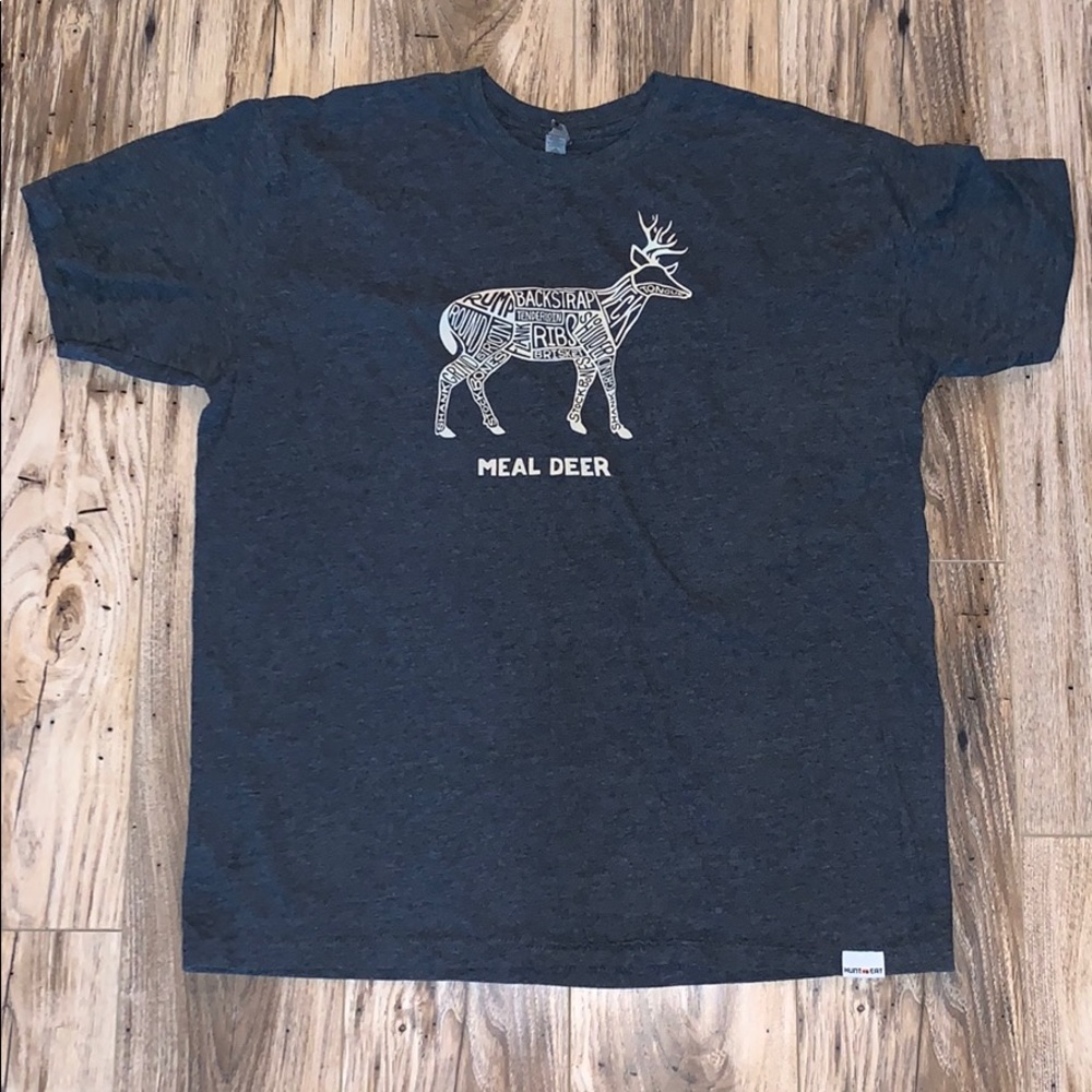Hunt to Eat deer butcher cut graphic t shirt